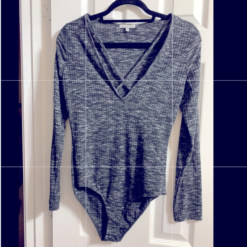 Heather grey low cut shirt